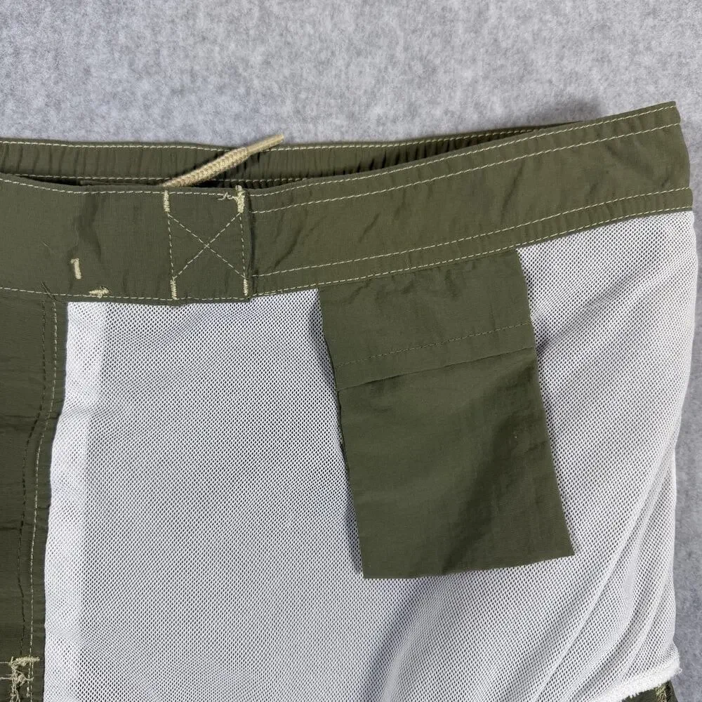 Polo Ralph Lauren Men's Swim Trunks XL Olive Cargo Pocket Lined Drawstring Pony
